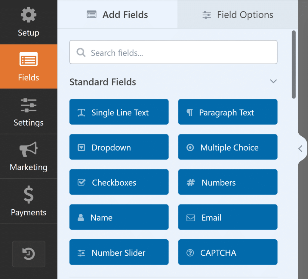 Poll Form fields