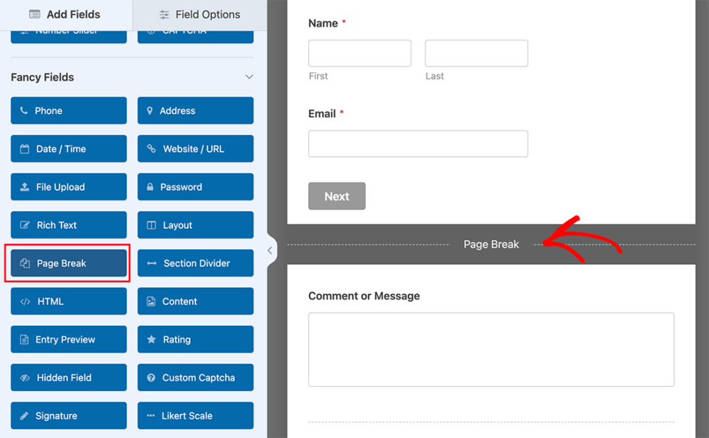 WPForms multi-page forms