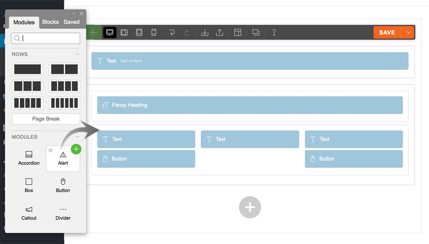 Themify page builder