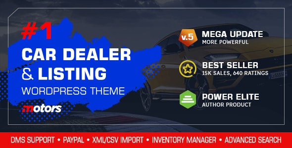 [nulled] Motors v5.0 - Automotive, Cars, Vehicle, Boat Dealership WordPress Theme